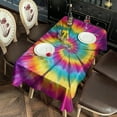 thumbnail image 2 of Colorful Rainbow Tie Dye Spiral Pattern Rectangle Tablecloth 60"x120",Waterproof Polyester Rectangle Table Cloth, Wipeable Spillproof Polyester Tablecloth for Dining, Camping, Indoor and Outdoor, 2 of 6