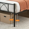 thumbnail image 5 of COZONY King Bed Frame Black Iron Platform With Headboard and Footboard,79.2*76.8*35.1",Firm Support Structure,12.2-Inch Underbed Storage,No Springs Required,Easy Assembly,Modern Style Furniture, 5 of 5