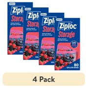 (4 pack) Ziploc Brand Storage Gallon Bags, School Supplies, Large Storage Bags for Food, 80 Count