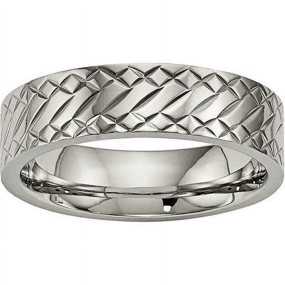 Primal Steel Titanium Textured 6mm Band