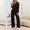 Black women 2 piece lounge set a1, variant on Usloyux Women's 2 Piece Lounge Set V Neck Long Sleeve Pullover Top and Wide Leg Pants Matching Tracksuit Outfits with Solid Casual Style, Blue S