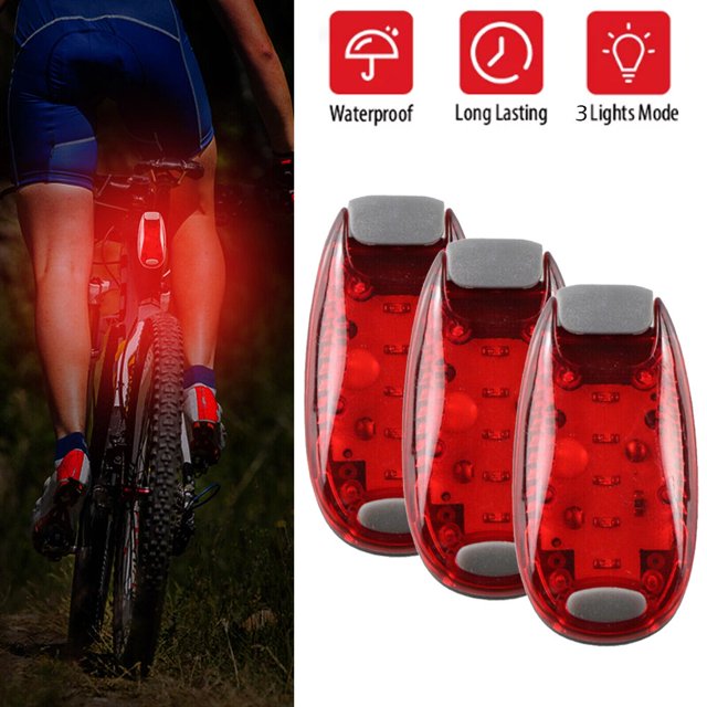 2 Pack LED Bike Tail Lights Bicycle Rear Cycling Safety Lights - Clip On Strobe Warning Flashing Blinking Reflective Light Accessories