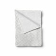 thumbnail image 2 of Vintage Soft Flannel Fleece Throw Blanket, Classical Simplistic Modern Pattern with Squares Dotted Lines Geometrical Design, Cozy Plush for Indoor and Outdoor Use, 50" x 60", Grey White, by Ambesonne, 2 of 6