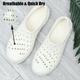 thumbnail image 4 of Men's Garden Shoes Slip on Breathable EVA Shower Water Shoes Lightweight Garden Clogs for Outdoors Quick-Drying Clog Summer Pool Sandals Anti-Slip Beach Shoes Men's Garden Shoes Size 8 White 41, 4 of 5