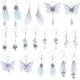thumbnail image 1 of 1 caja DIY de 10 pares de dijes de alas de mariposa, kit para hacer aretes con dijes de hadas, tela de organza, dijes de mariposas e insectos, 1 of 9
