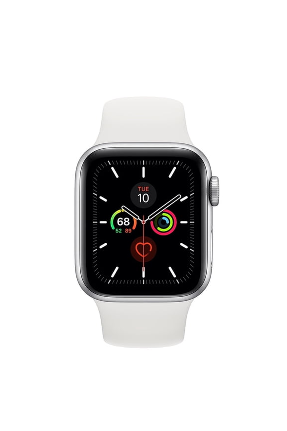 Pre-Owned Apple Watch Series 5 GPS, 40mm Silver Aluminum Case with White Sport Band - S/M & M/L