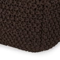 thumbnail image 3 of Noble House Cube Texture Fabric Pouf, Brown, 3 of 4