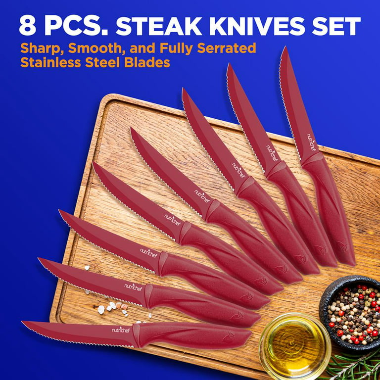 Nutriblade Steak Knife Set by , High Grade Professional Kitchen Knives Set, Knife  Sets Toughened Stainless Steel w Nonstick Min - AliExpress