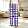 thumbnail image 4 of Edvintorg Kids Clothes Girls Elastic Waist Straight Leg Plaid Pants Loose Casual Home Pants Trousers with Pockets Loungewear 4-16Y, 4 of 6