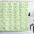 thumbnail image 1 of Ambesonne Green and White Shower Curtain, Watercolor Leaves, 69"Wx84"L, Yellow Green Lime Green, 1 of 3