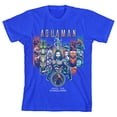 thumbnail image 3 of Justice League Aquaman Comic Boys Royal Blue T-Shirt-Medium, 3 of 5