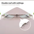 thumbnail image 6 of LAUSAINT HOME 10'x10' Outdoor Patio Gazebo, Heavy Duty Semi-Permanent Gazebo Tent with Double Roof, Mosquito Netting & Privacy Curtains, Metal Frame Backyard Canopy for Garden, Lawn, Party, Khaki, 6 of 11