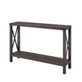 thumbnail image 5 of Walker Edison Sedalia Modern Farmhouse Metal-X Entry Table, 1 Pack, Sable Grey, 5 of 5
