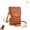 Brown, variant on Women Touch Screen Phone Crossbody Bag, Waterproof PU Leather with Adjustable Shoulder Straps Messenger Bag, for Outdoor, Travel