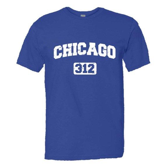 PleaseMeTees™ Mens Chicago 312 Area Code Distressed HQ Tee