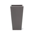 thumbnail image 2 of Step2 Tremont Dark Cedar Plastic Square Tapered Indoor and Outdoor Tall Planter, 2 of 5