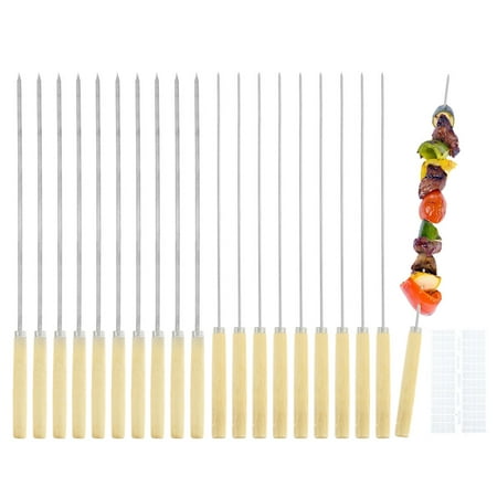 

Lieonvis Barbecue Grilling Kebab Skewers Needle Stainless Steel Reusable BBQ Meat Sticks