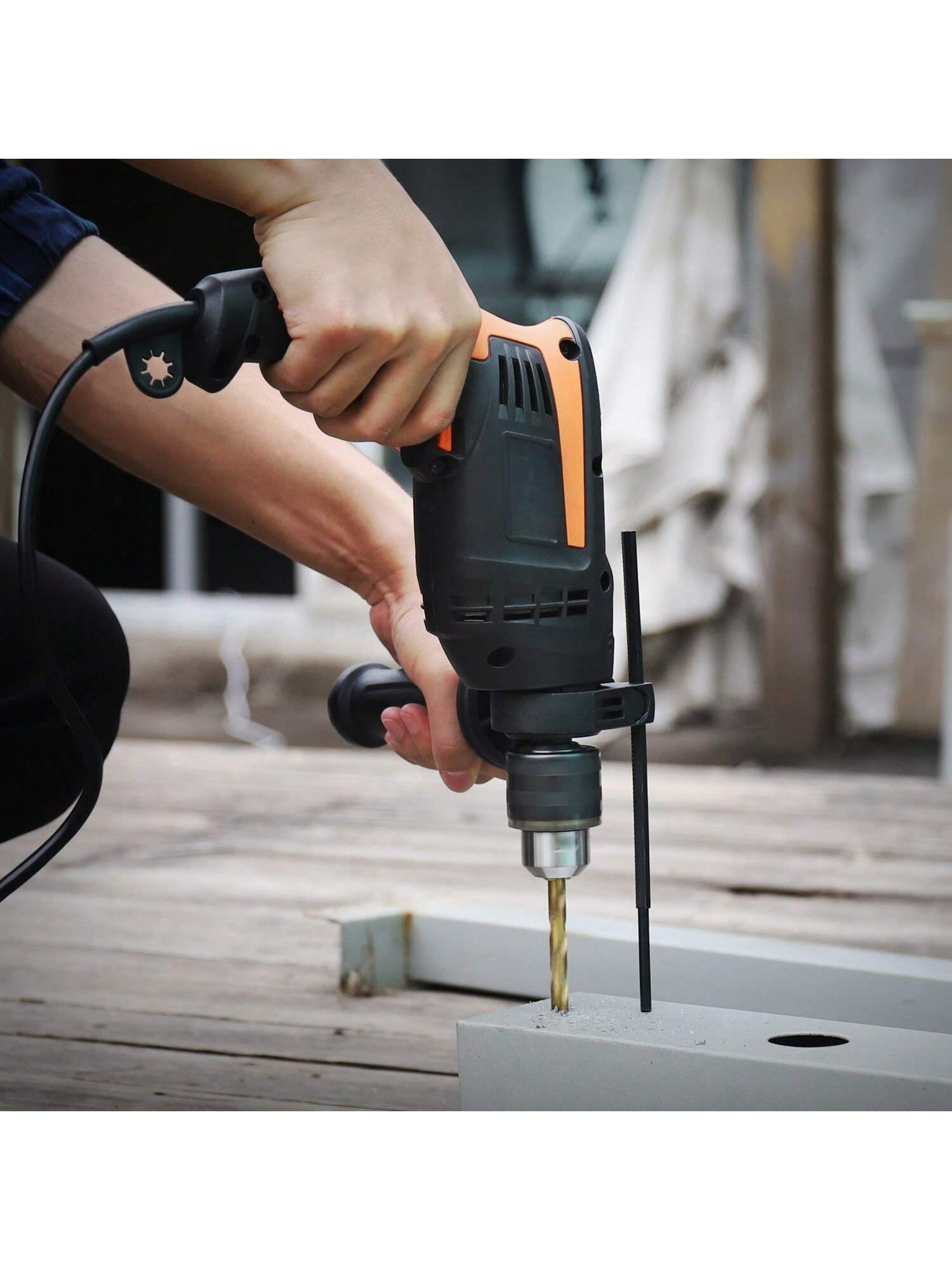 DOVAMAN 850W Electric Hammer Drill, 0–3000RPM Variable Speed, 13mm Metal Chuck, Corded Impact Drill for Concrete, Steel & Wood, with Drill Bits & Carrying Case