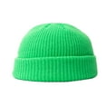 thumbnail image 4 of Tuque Tricotée Exquise Confortable Style Simple Femmes Hommes Mode Chapeaux Couvre-Chef Ornement Vêtement Accessoire pour Déco de Robe Vert Fluorescent, 4 of 6