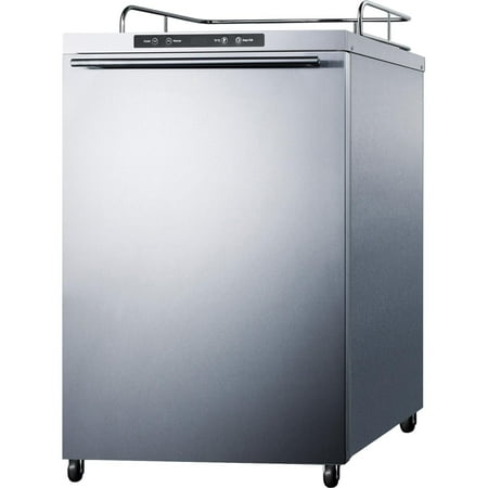 Summit Commercial 24-Inch 5.6 Cu. Ft. Outdoor Rated DIY Tap Beer Dispenser / Kegerator - Horizontal Handle - SBC635MOS7NKHH