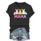 thumbnail image 3 of Mujeres Manga Corta de Verano Tops Día de San Valentín Impreso Cuello Redondo, Camisa de Moda Casual Blusa, 3 of 6