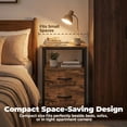 thumbnail image 6 of Alvantor Bedside Table Charging Station Nightstand with Fabric Drawers, End Side Table for Bedroom Living Room, 6 of 7