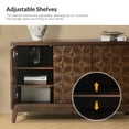 thumbnail image 4 of 54" Sideboard 3 Doors Storge Accent Cabinet with Adjustable Shelves Walnut, 4 of 9