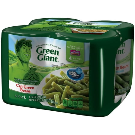 (2 pack) (2 Pack) Green Giant Cut Green Beans, 14.5 Oz, 4 Ct
