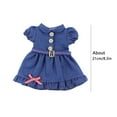 thumbnail image 4 of Yingyy Robe en Coton pour Poupée Bébé Nouveau-Né Robe en Denim pour Poupée de 18 Pouces Jouets pour Fille, 4 of 7