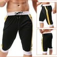 thumbnail image 6 of Sngxgn Men's Casual Shorts Drawstring Summer Beach Stretch Waist Gym Shorts(Black,XXL), 6 of 7