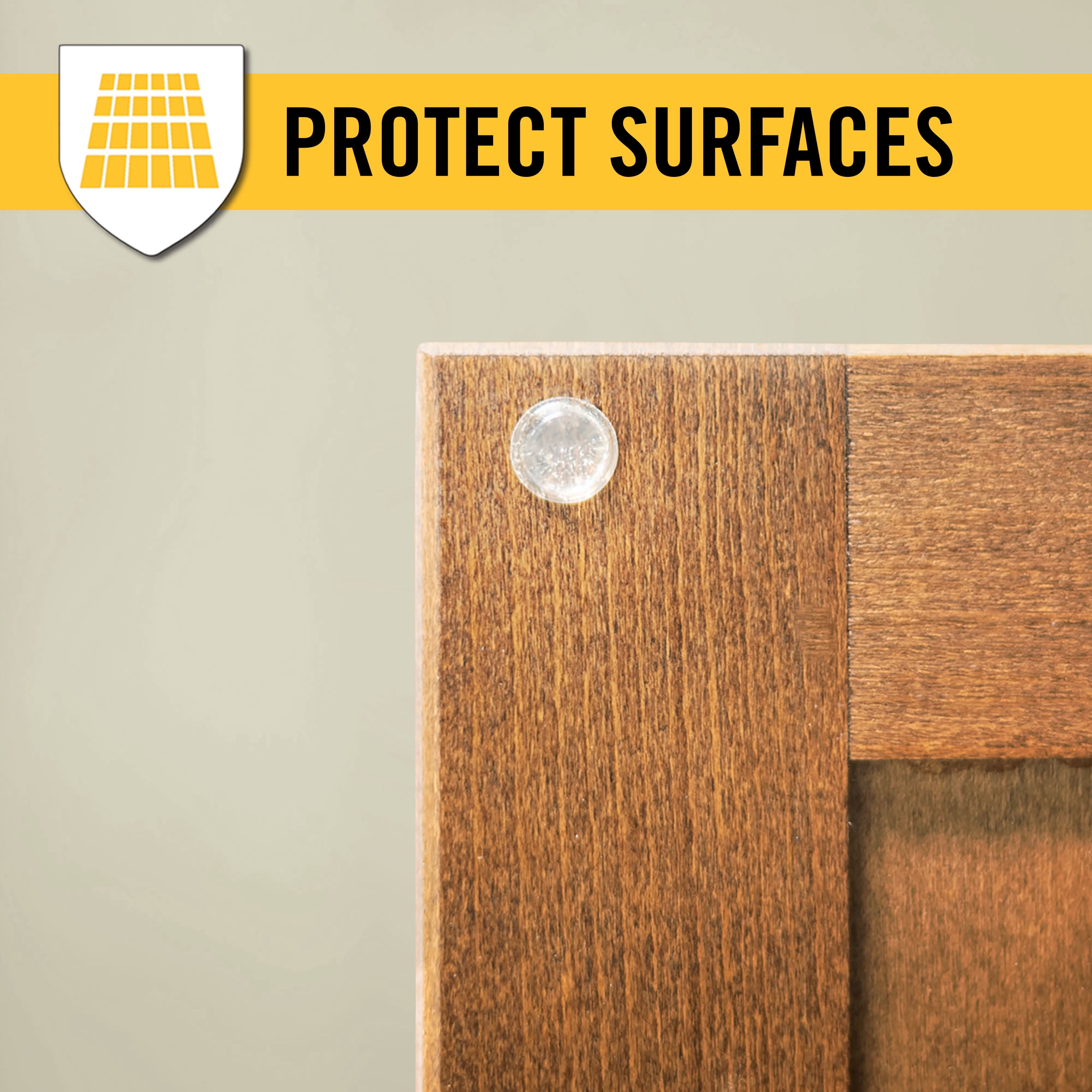 Super Sliders Clear Adhesive Bumpers, 36 Pack Assorted Sizes - Furniture Pads and Sliders