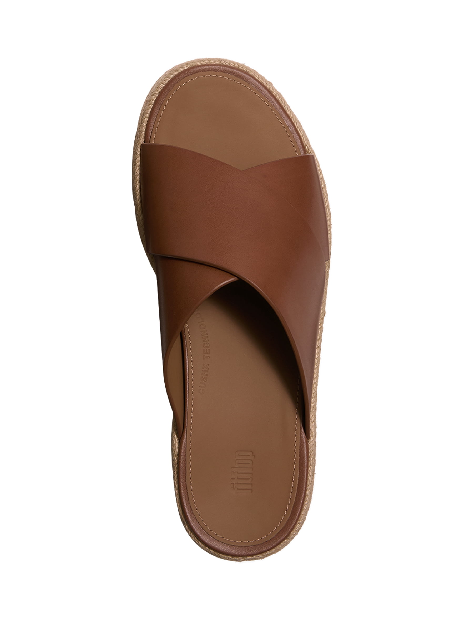 Fitflop Women's Platfforms Espadrille Leather Wedge Cross Slides