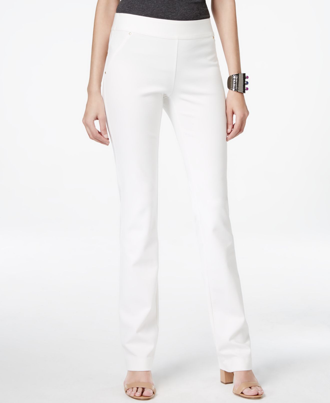 INC Washed Womens Petite Pull On 