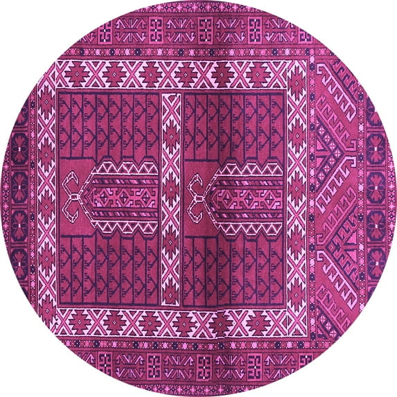 Ahgly Company Indoor Round Southwestern Purple Country Area Rugs, 7' Round