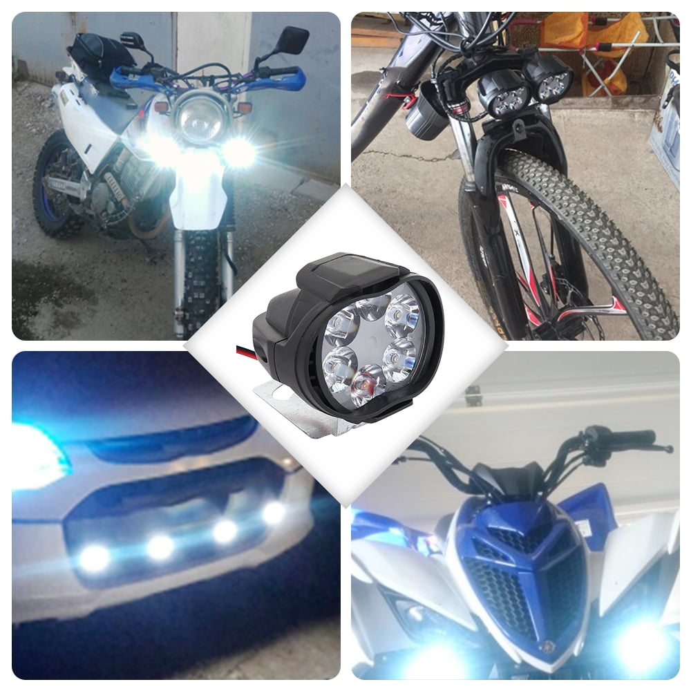 Willstar 2X Motorcycle LED Spot Lights Motorbike Headlight Fog Front Head Lamp 6Bulbs WH