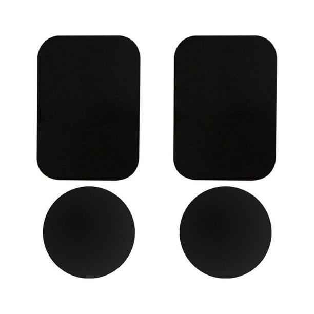 4 piezas de placa de metal para teléfono, guía magnética, pegatina universal redonda y cuadrada, soportes magnéticos para coche, pegatinas adhesivas completas para navegación de teléfono móvil.