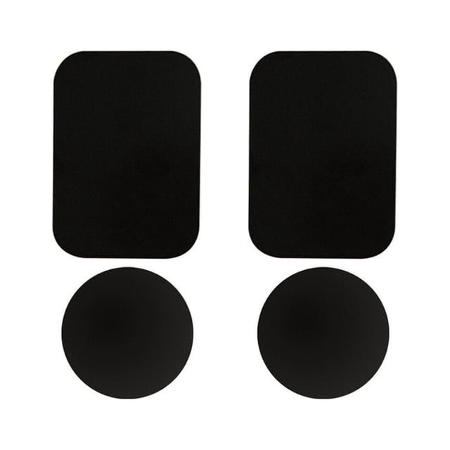 4 piezas de placa de metal para teléfono, guía magnética, pegatina universal redonda y cuadrada, soportes magnéticos para coche, pegatinas adhesivas completas para navegación de teléfono móvil.