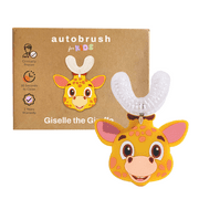 AutoBrush Manual Kids U Shaped Toothbrush with Soft Nylon Bristles (Double-Sided), Ages 9-12, Giraffe