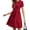 Red, variant on Women's Loose Comfortable Round Neck Midi Dress, Casual Short Sleeve Dress for Everyday Wear, Spring Summer Outfits, Soft Stretchy Material,Wine L