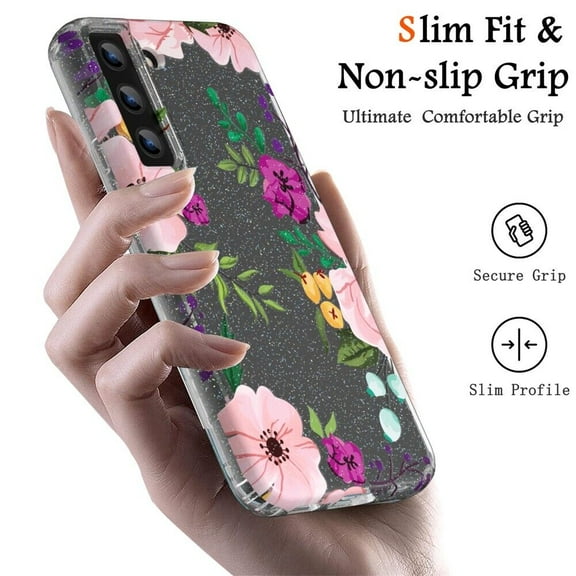 NIFFPD Crystal Clear Samsung Galaxy S22 Ultra 5G Case Shockproof Military Drop Tested 3 in 1 Cover for Samsung S22 Ultra 5G