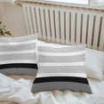 thumbnail image 5 of Outdoor Waterproof Pillow Covers Pack of 2, Abstract Stripe Classic Black Lines Art Decorative Throw Pillowcases Cushion Covers for Garden Patio Tent Sofa Couch, 26x26 inch, 5 of 8