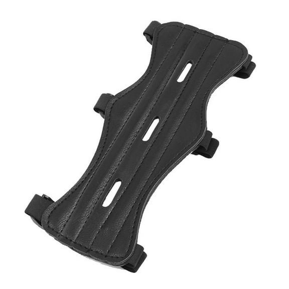 Universal Archery Arm Protector - PU Leather Forearm Guard for Left/Right Hand, Suitable for Hunting and Recurve Bow Use