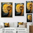 thumbnail image 4 of Designart "Nautilus Spiral In Lemon Labyrinth" Nautilus Floater Framed Canvas Art Print, 4 of 5