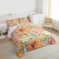 thumbnail image 3 of Manfei Chic Flower Full Size Comforter Sets 3-Piece for Adults Female Men,Spring Garden Bedding Comforter Set,Exotic Style Lightweight Bedding Sets,Ultra Soft Home Decor,Reversible, 3 of 8