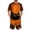 Yellow, variant on Mens Pajamas Set Halloween Soft Short Sleeve Pjs Pumpkin Pajamas 2 Piece Sleepwear Mens Loungewear Sets Summer with Pockets