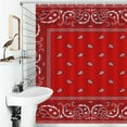 thumbnail image 3 of Bandana Pattern Shower Curtain Bathroom Curtains Waterproof Fabric Home Partition Screen Living Room, 3 of 6