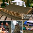thumbnail image 2 of Jmr Usa Inc. Bulk Military Wool Blanket for Camping, Emergency and Everyday Use, Fire Retardant Extra Thick and Warm Outdoor Wool Blanket, 70% Wool, Navy, Size 62X84., 2 of 3