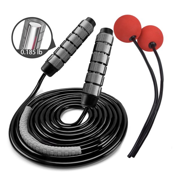 Multipurpose Weighted Jump Rope Skipping Rope with Cordless or Corded