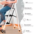 thumbnail image 4 of Escalera De Acero Tubular Tipo Tijera Plegable 3 Escalones Blanco, 4 of 6
