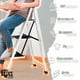 thumbnail image 4 of Escalera De Acero Tubular Tipo Tijera Plegable 3 Escalones Blanco, 4 of 6